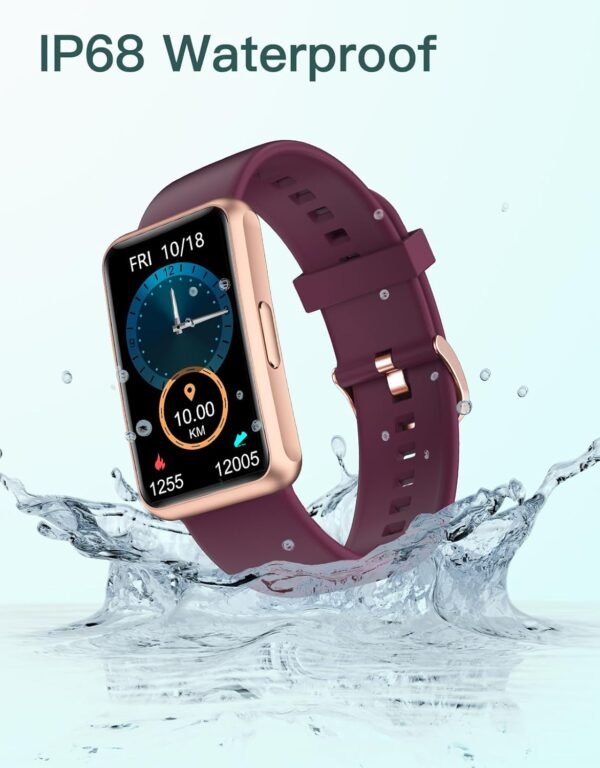 HUAKUA Fitness Tracker No Bluetooth No APP No Phone Needed, Fitness Watch for Men Women Parents IP68 Waterproof with Full Touch Screen Steps Calories Counter Sleep Tracker Alarm Clocks (Purple) - Image 7
