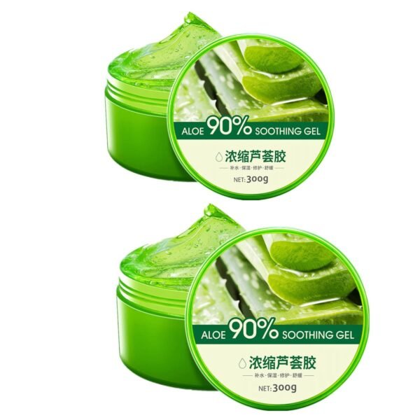 Fresh Aloe Soothing Gel, Aloe Vera Gel 10 fl oz/ 300ml, 90% Aloe Vera, Hydrates & Dry (1Pcs) - Image 6