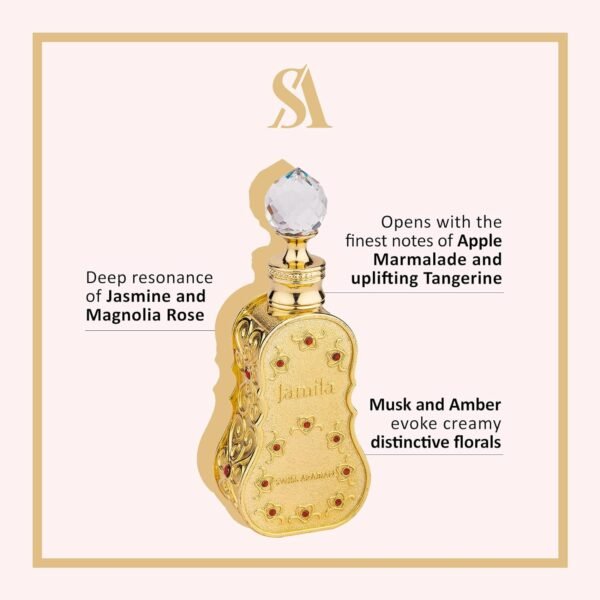 Swiss Arabian Jamila - Luxury Products From Dubai - Long Lasting And Addictive Personal Perfume Oil Fragrance - A Seductive Signature Aroma - 0.5 Oz - Image 3