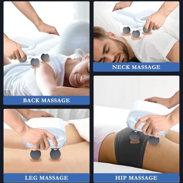 EILISON Massage Gun, Massage Gun Deep Tissue 4 Heads, Muscle Gun for Back, Shoulder, Neck, Body Massage Gifts for Men & Women, Muscle Tissue Therapy for Pain Relief Long Last Battery 5000RPM (White) - Image 6