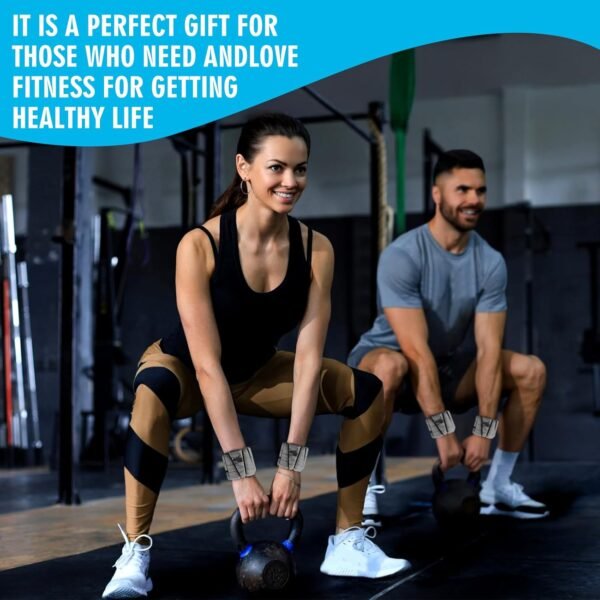 Wrist Weights Set of 2, Adjustable Wrist and Ankle Weights for Women and Men(1Lbs Each), 2lb Wearable Silicone Weighted Bangles, Fits for Yoga, Pilates, Home Gym, Dance, Swimming, Jogging, Cardio, Strength Training - Image 7