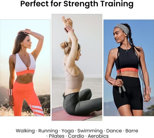 Adjustable Wearable Wrist Weights for Women and Man - Ankle Weights, Set of 2 (1lb Each) for Enhanced Training | Perfect for Yoga, Dance, Barre, Pilates, Cardio, Aerobics, and Walking - Image 3