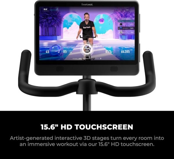 Smart Exercise Bike, Indoor Exercise Bike With 15.6 TouchScreen, Stationary Bike With Auto Resistance, Bluetooth, Training Algorithm, Top Instructors - Image 3