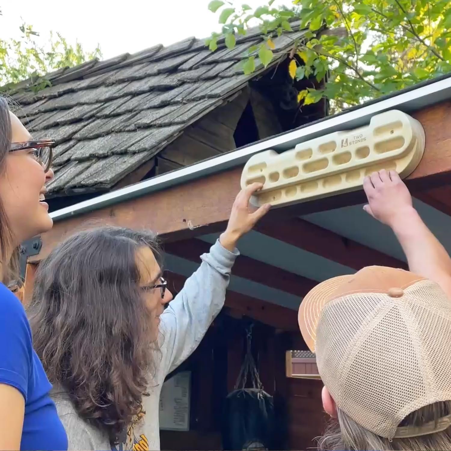 TWO STONES Climbing Hangboard Rock Climbing Training as Climbing Fingerboard with Jugs, Slopes and Edges, Pockets as Door Mounted Training Station Rock Climbing Pull Up Bar - Image 8