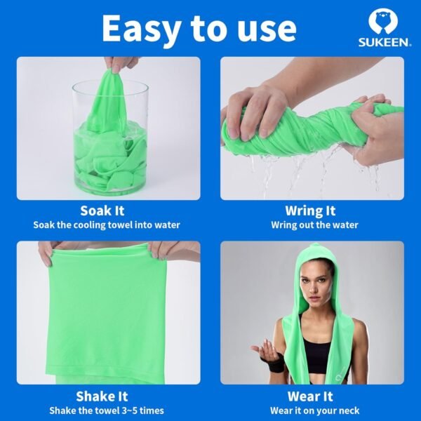 Cooling Hoodie Towel - Stay Cool & Comfortable - Versatile Neck Wrap Scarf & Head Towel - Soft & Lightweight Hoodie Towel - Perfect for Sports & Outdoor Activities - Image 9