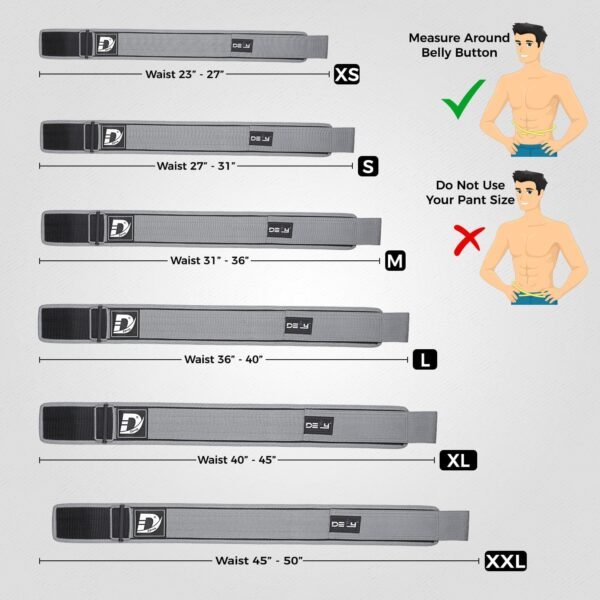 DEFY Self Locking Weight Lifting Belt – Premium Weightlifting Belt for Powerlifting, Bodybuilding, Cross Training & Back Support – Adjustable Workout Belt for Men & Women - Image 5