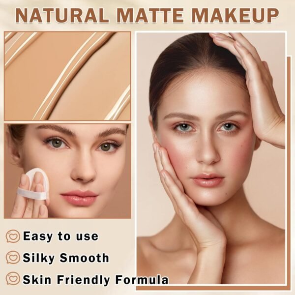 Airbrush Foundation Makeup Spray Full Coverage Foundation for Mature Skin,Long-lasting Airbrush Flawless Setting Spray,Waterproof Foundation for Smooth Radiant Skin (Natural/Warm Porcelain) - Image 6