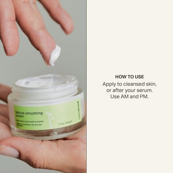 Cocokind Texture Smoothing Cream, Face Moisturizer with Squalane, Celery Seed and Cucumber, Face Lotion Moisturizer Face, Hydrating Face Cream - Image 6