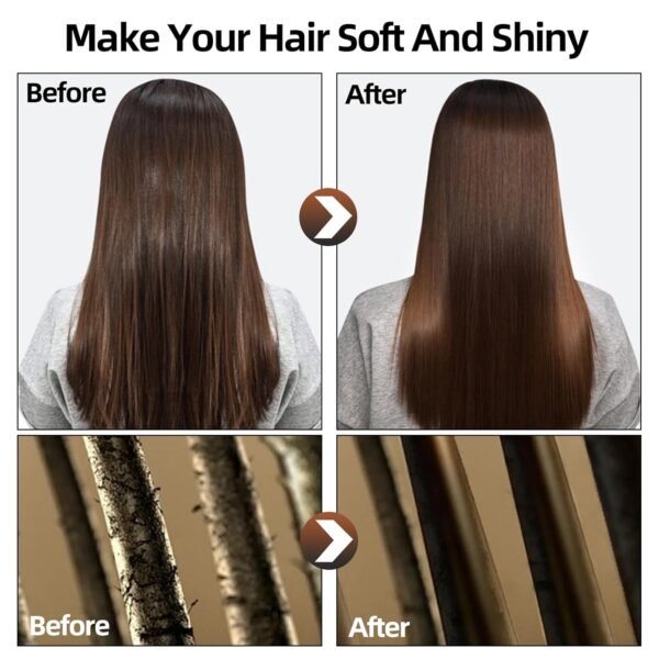 Collagen Hydrating Hair Mask Keratin Hair Serum,Natural Deep Conditioner Hair Mask,Moisturizing Hair Oil for Split Ends, Hair Styling Serum for Frizzy & Dry Hair,Keratin Styling Oil Capsules - Image 3