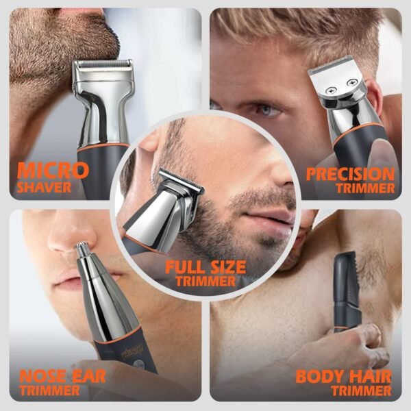 DSP® Beard Trimmer Rechargeable Body Grooming Sets Facial Hair Shaver for Nose Ear Public Hair Cutting Machine IPX7 Waterproof - Image 4