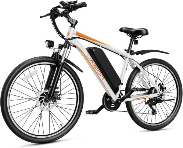 Jasion EBX Electric Bike for Adults, 26" Electric Mountain Bike with 850W Peak Brushless Motor, Max 55Miles 25MPH Electric Bicycles, 450Wh Removable Battery, Ebike for Adults 21-Speed Front Suspension - Image 2