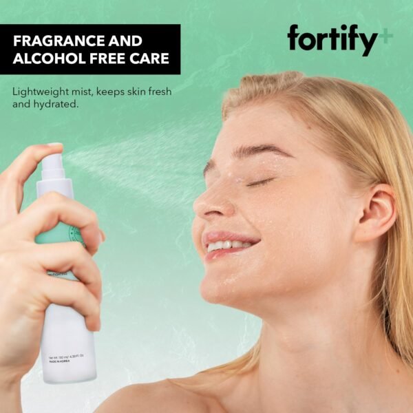Fortify 9-in-1 Korean Facial Mist Spray with Hyaluronic Acid & Aloe Vera - Anti-Aging & Hydrating - Dermatologist Tested, Fragrance-Free - for All Skin Types, Clean Beauty - 130ML/4.39 FlOz - Image 5