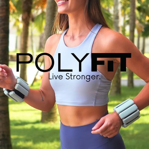 Polyfit Wrist & Ankle Weights - 1 Pair - Wearable Ankle Weights for Women and Men - Wearable Bracelet for Exercise, Yoga, Walking, Running, Dance, Barre, Pilates, Cardio, Aerobics - Image 7