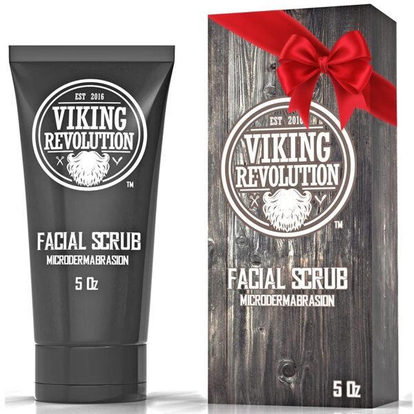 Viking Revolution Microdermabrasion Face Scrub for Men - Facial Cleanser for Skin Exfoliating, Deep Cleansing, Removing Blackheads, Acne, Ingrown Hairs - Men's Face Scrub for Pre-Shave (1 Pack) - Image 2