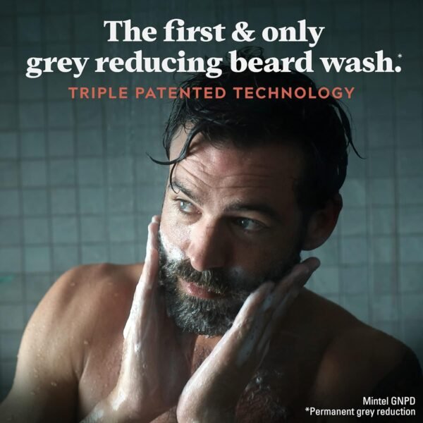 Just For Men Control GX Grey Reducing Beard Wash Shampoo, Gradually Colors Mustache and Beard, Leaves Facial Hair Softer and Fuller, 4 Fl Oz - Pack of 1 - Image 7