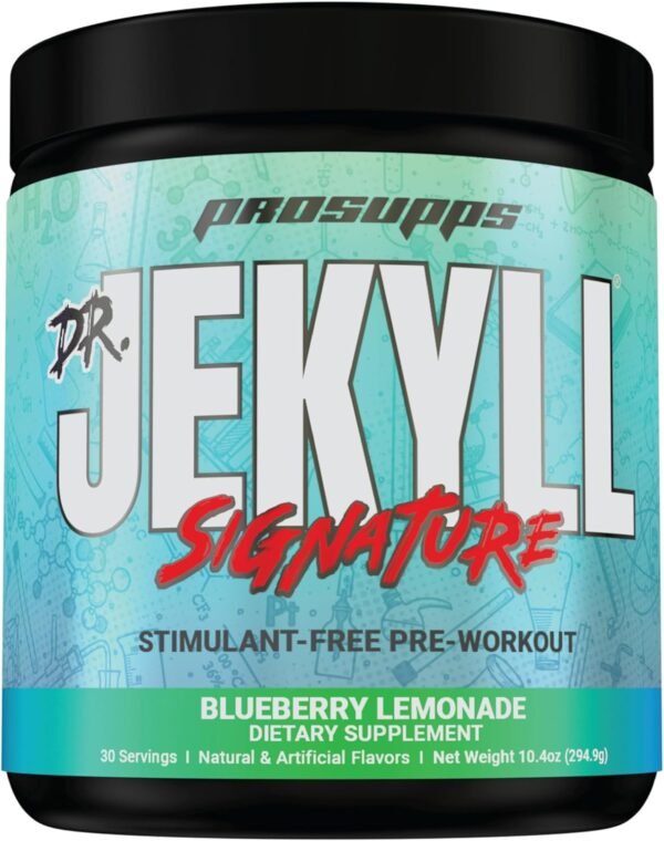 PROSUPPS Dr. Jekyll Signature Pre-Workout Powder, Stimulant & Caffeine Free, Intense Focus, Energy & Pumps, (30 Servings, Blueberry Lemonade) - Image 2