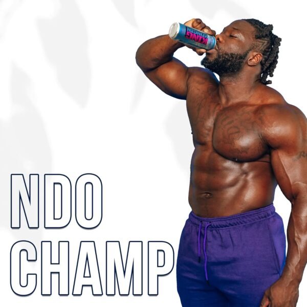 King Kongin Blue Raspberry Sugar Free, zero Calorie Energy Drinks | 200mg of Natural Caffeine Pre Workout Performance with Energy & Focus & No Artificial Colors -Taurine - Gluten-Free & Vegan Antioxidants | Biotin B Vitamins | D vitamins | Zero Sugar | 0 Calories | 12 Fl Oz Cans (12 Pack) - Image 5