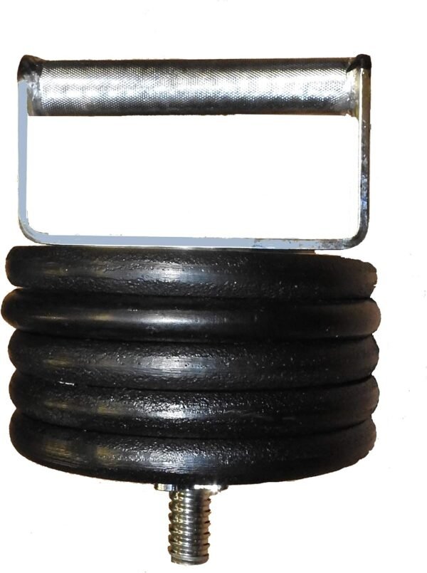 C-0290 Extra Wide Threaded Kettlebell Handle - Chrome Plated Solid Steel with Knurled Grip - Image 3