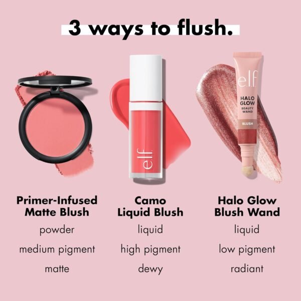 e.l.f. Primer-Infused Matte Blush, Long-Lasting, Lightweight & Buildable Powder Blush, Delivers A Matte Finish, Vegan & Cruelty-Free, Always Fresh - Image 7