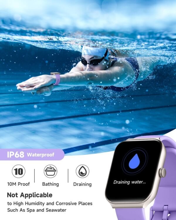 Smart Watch for Women Alexa Built-in, 1.95" Fitness Tracker with Answer/Make Calls, IP68 Waterproof/Heart Rate/Sleep Tracker/100 Sport Modes, Fitness Watch Compatible Android iOS - Image 8