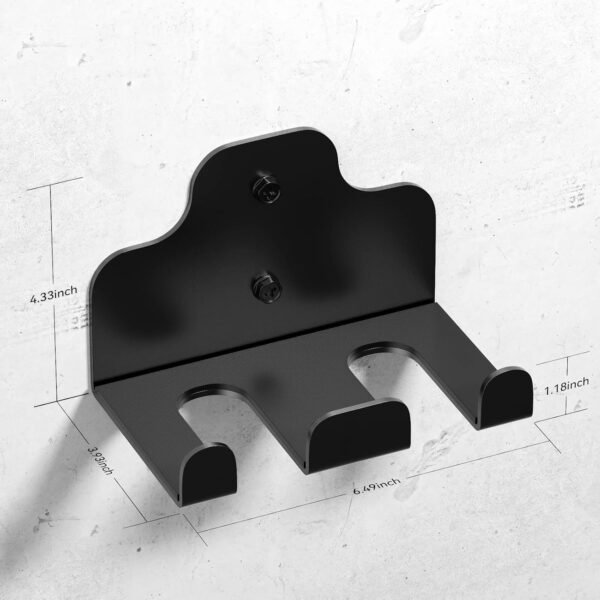 Olympic Barbell Hanger,Garage Gym Bar Wall Rack,Vertical Barbell Mount Rack,Black Powder Coated,Space Saving Commercial or Home Gym Accessory,Holds Under 33mm Bar Size - Image 6