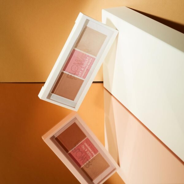 FLOWER BEAUTY By Drew Barrymore Lift & Sculpt Contouring Palette - Contour + Blush + Highlight - Creamy + Blendable Powder (Light to Medium) - Image 5