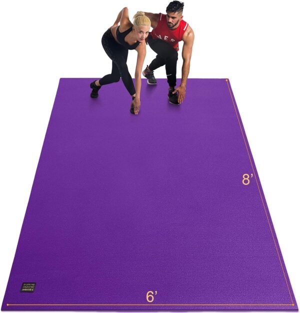 GXMMAT Extra Large Exercise Mat 16'x6'/12'x6'/10'x6'/8'x6'(7mm), Extra Wide Workout Mats for Home Gym Flooring, Non-Slip Thick Durable Cardio Mat for MMA,Plyo,Jump Rope,Weights,Fitness,Shoe-Friendly - Image 2
