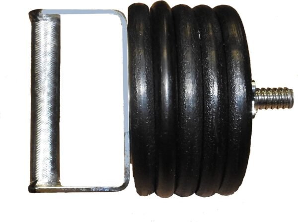 C-0290 Extra Wide Threaded Kettlebell Handle - Chrome Plated Solid Steel with Knurled Grip - Image 4