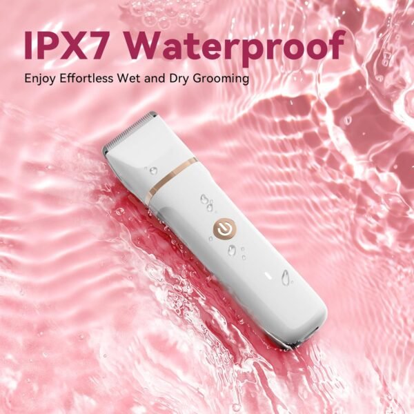 Electric Bikini Trimmer for Women - 4 in 1 Electric Shaver for Women, Waterproof Pubic Hair Trimmer and Facial Hair Remover, Replaceable Razors & Nose Hair Trimmer, Rechargeable Women's Grooming Kit - Image 7