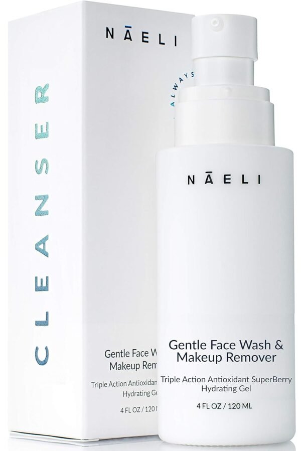 NAELI Gentle Face Cleanser - All Natural Anti Aging Vitamin C Face Wash for Sensitive & Dry Skin with Hyaluronic Acid & Antioxidants - Vegan & Cruelty Free, 4 oz - Image 2
