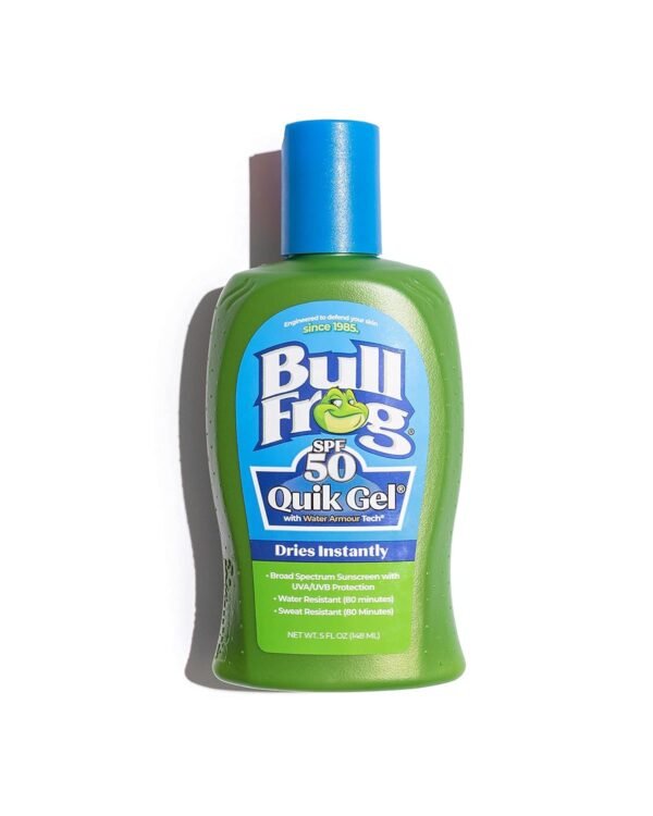 Bullfrog Quik Gel Sunscreen SPF 50 | Oxybenzone & Octinoxate Free | Broad Spectrum Moisturizing UVA/UVB, 5oz… - Image 2