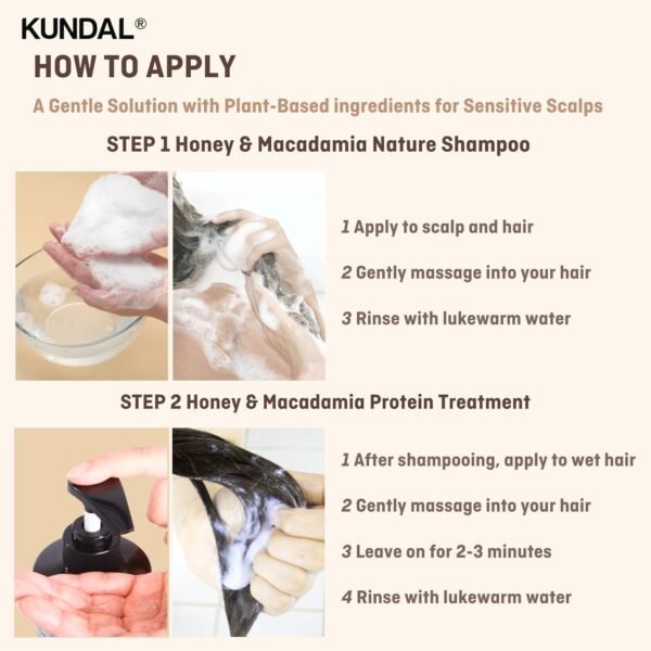 KUNDAL Natural Shampoo and Conditioner Set [Baby Powder] - Korean Hair Care, Long Lasting Fragrance, Moisturize, Nourish, Frizz Control, Argan & Macadamia Oil, Sulfate-Free 16.9fl oz (Pack of 2) - Image 8