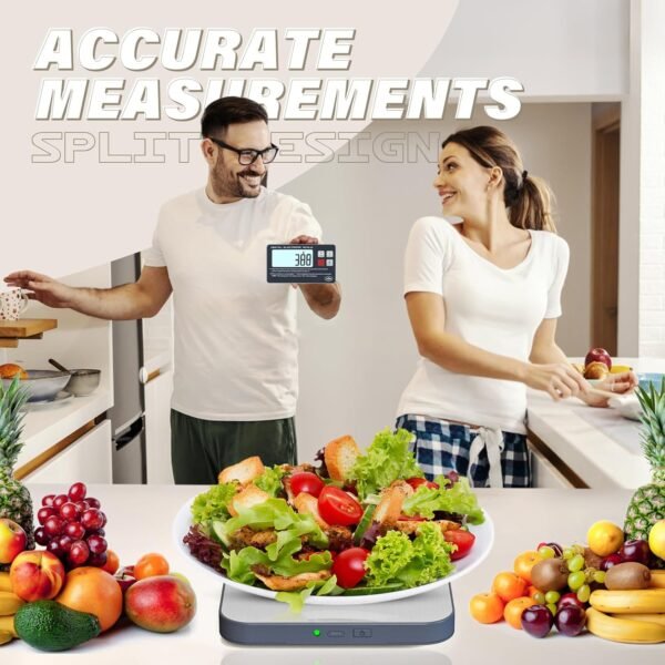 Split Kitchen Food Scale – 5kg Digital Electronic Food Weight Scale for Accurate Grams & Ounces | Ideal for Weight Loss, Baking, Coffee | Innovative Split Design for Clear Readings - Image 4