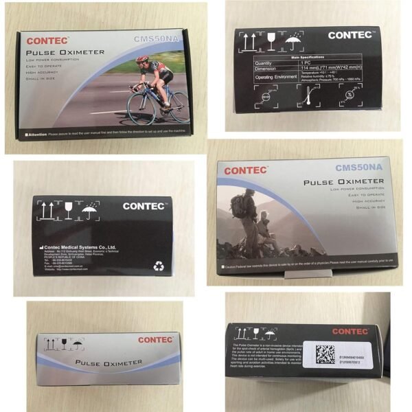 CONTEC CMS50NA Pulse Oximeter SpO2 and PR Value Waveform Blood Oxygen Neck/Wrist Corda - Image 9