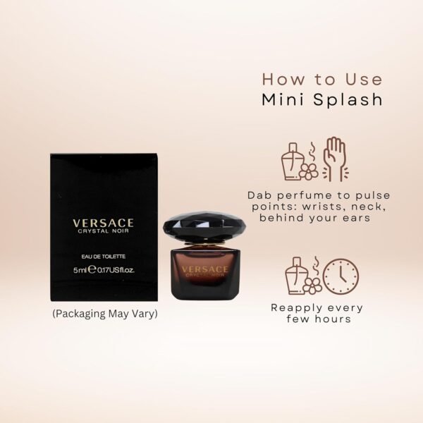 Versace Crystal Noir for Women Eau de Toilette Splash, 5ml - Image 4