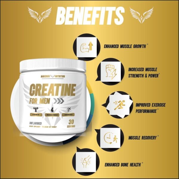 Creatine for Men - Creatine Powder for Men - Muscle Builder for Men - Creatine - Creatine Monohydrate - Creatine Powder - Creatine Monohydrate Powder - Creatine Monohydrate for Men - 30 Servings - Image 4