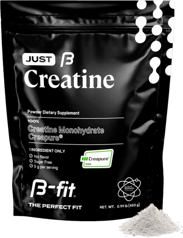 Creatine Monohydrate Powder - Just Creatine Creapure - 90 Servings - 450 g - Pre Workout Creatine for Women - Sugar-Free - Flavorless Supplement - 3 Month Supply - Image 2