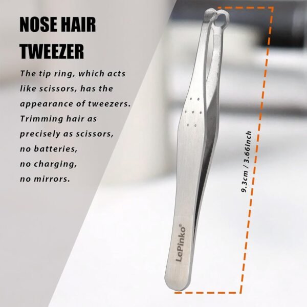 LePinko Nose Hair Trimmer For Men, Nasal Hair Tweezers For Women, Small Scissors For Hair Grooming - Image 6