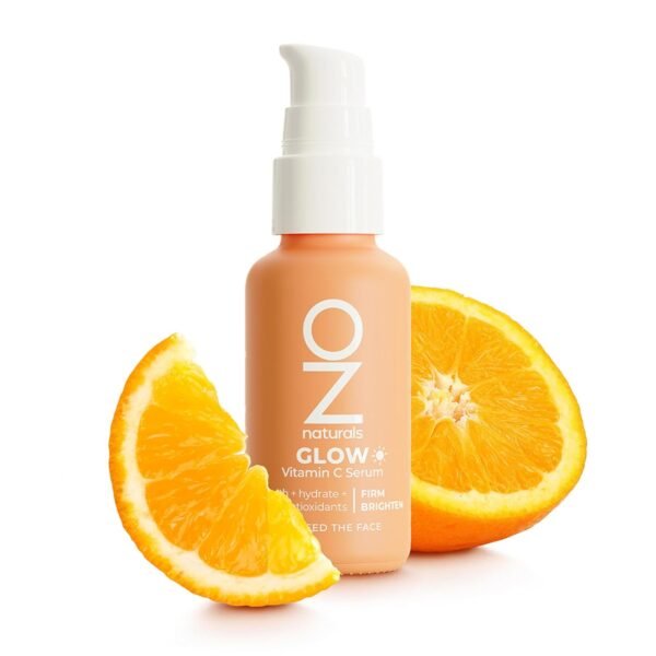 OZNaturals Glow Vitamin C Serum for Face - Brightening Anti Aging Serum with Hyaluronic Acid, Green Tea, and Vitamin E - Targets Age Spots - 1 oz - Image 2