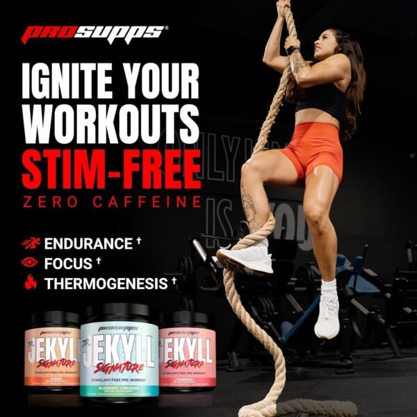 PROSUPPS Dr. Jekyll Signature Pre-Workout Powder, Stimulant & Caffeine Free, Intense Focus, Energy & Pumps, (30 Servings, Blueberry Lemonade) - Image 3