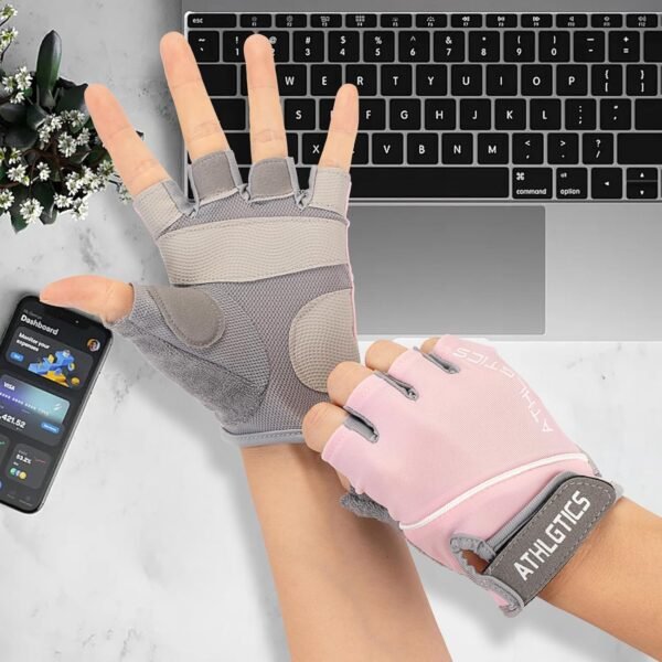 WULI Adult Men's and Women's Spring/Summer Half Finger Gloves, Non Slip and Breathable, Cycling, Riding, Shock Absorption, Fitness, Outdoor Half Finger Gloves - Image 7
