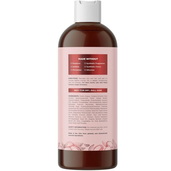 Argan Oil Conditioner for Dry Hair - Nourishing Hair Conditioner for Damaged Dry Hair Infused with Argan Oil of Morocco - Sulfate Free Conditioner for Enhanced Hair Shine Volume and Frizz Control - Image 5