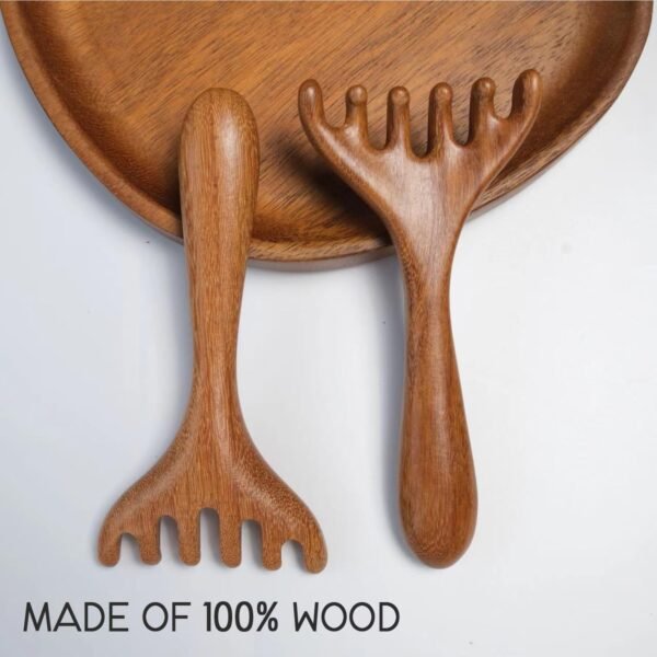 Wood Scalp Massager 2 Pcs, Head Massager Comb for Deep Relaxation & Stress Reduction, Head Scalp Massage Tool for Father's Day and Mother's Day Gifts - Image 3