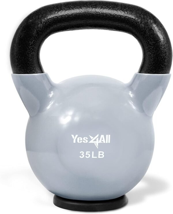 Yes4All Kettlebells Rubber Base, Kettlebell Set for Women, Strength Training Kettlebells Weights (10-65 lbs) - Image 2
