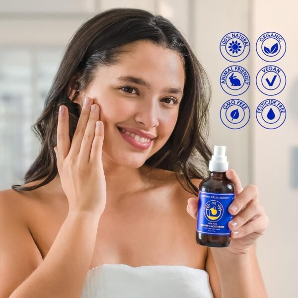 Ancient Greek Remedy - After Shower Body Oil for Women - Hydrating Face Oil & Body Moisturizer for Dry Skin with Organic Jojoba, Sweet Almond, Olive, and Vitamin E Oil - Clean Skincare, 4 oz - Image 6