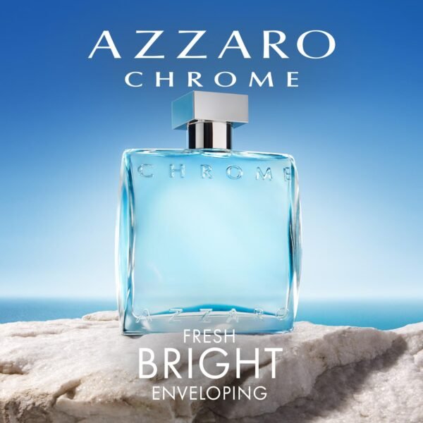 Azzaro Chrome Eau de Toilette - Fresh Aquatic Mens Cologne - Citrus, Woody, Musky Fragrance -Fresh Notes of Bergamot - Everyday Wear - Classic Summer Beach Scent - Luxury Perfumes for Men - Image 4