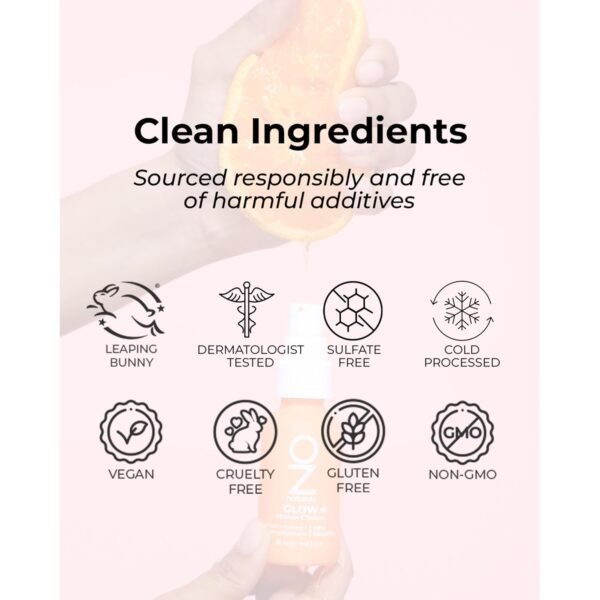 OZNaturals Glow Vitamin C Serum for Face - Brightening Anti Aging Serum with Hyaluronic Acid, Green Tea, and Vitamin E - Targets Age Spots - 1 oz - Image 7
