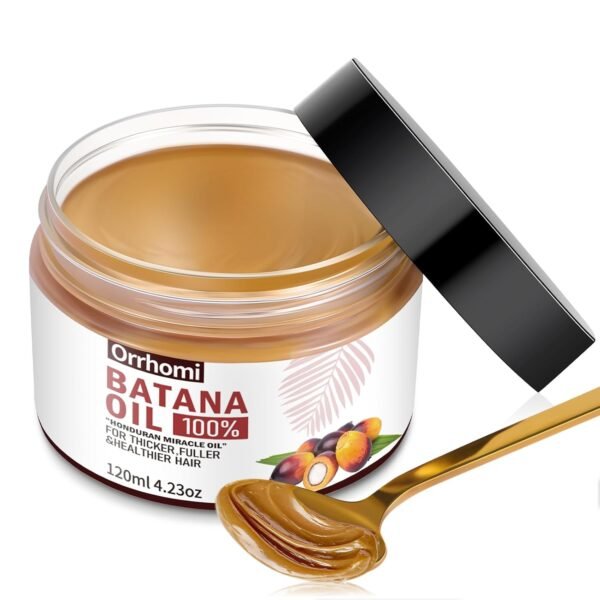 Batana Oil for Hair Growth, 100% Pure & Organic Batana Oil, Cold Pressed Traditional Palm Nut Oil, Unrefined Hair Growth Oil Prevents Hair Loss - Image 2