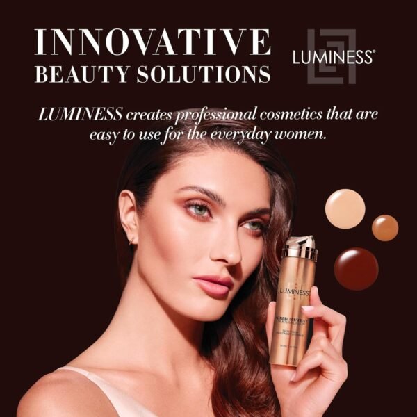 LUMINESS Silk Airbrush Spray Foundation & Buffing Brush Kit - Light Medium, Unisex, Skin Foundation Concealer - Image 6