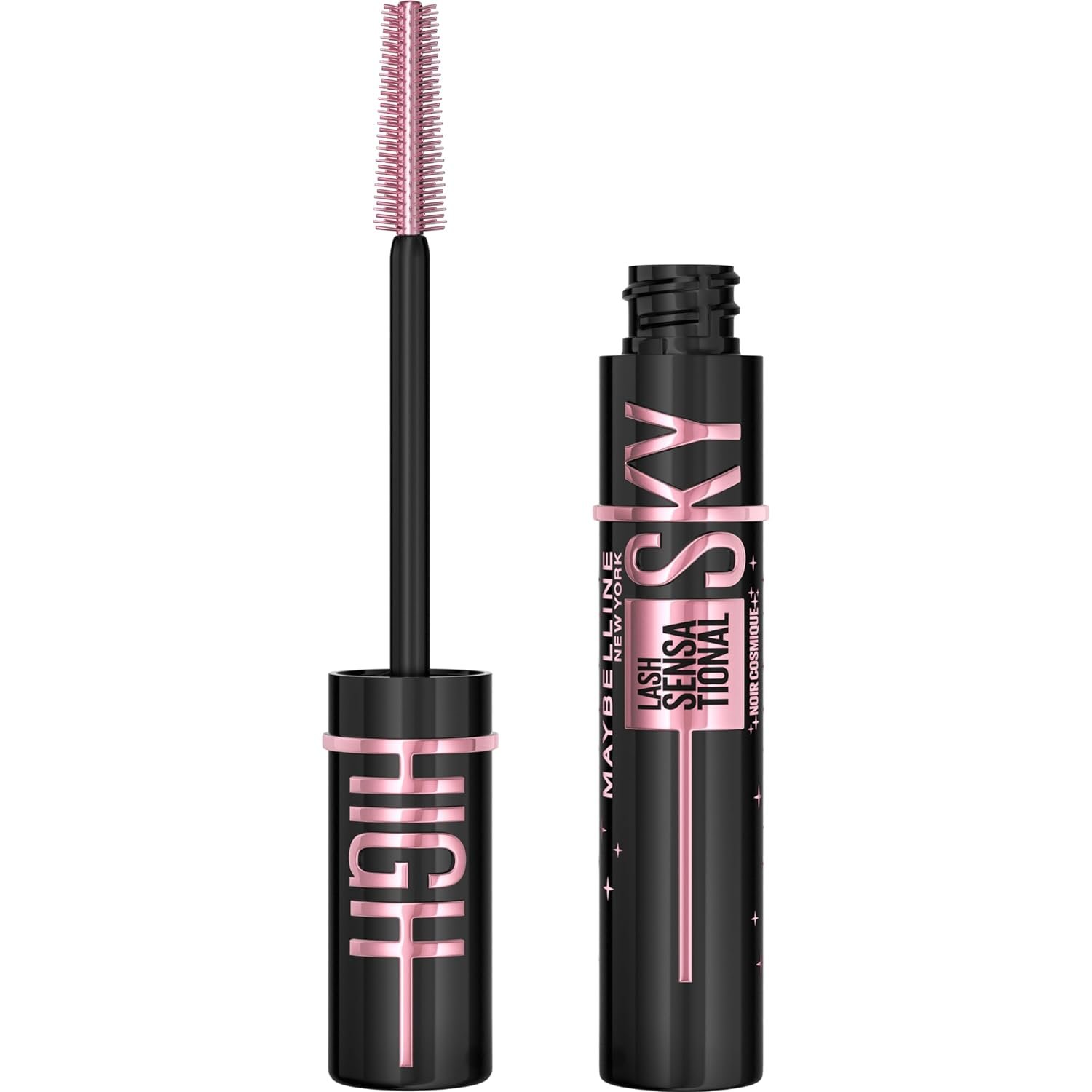 Maybelline Lash Sensational Sky High Washable Mascara Makeup, Volumizing, Lengthening, Defining, Curling, Multiplying, Buildable Formula, Cosmic Black, 1 Count - Image 2